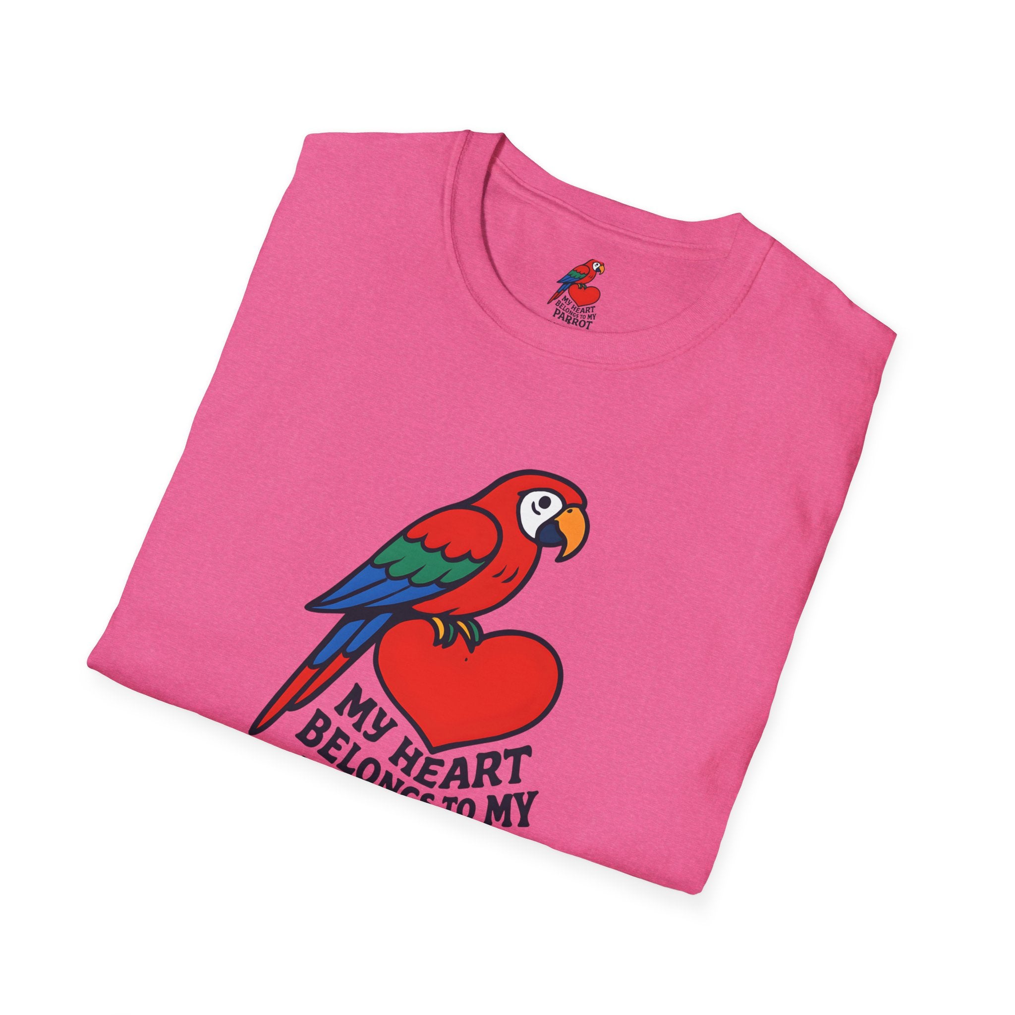 Parrot on Heart T-Shirt