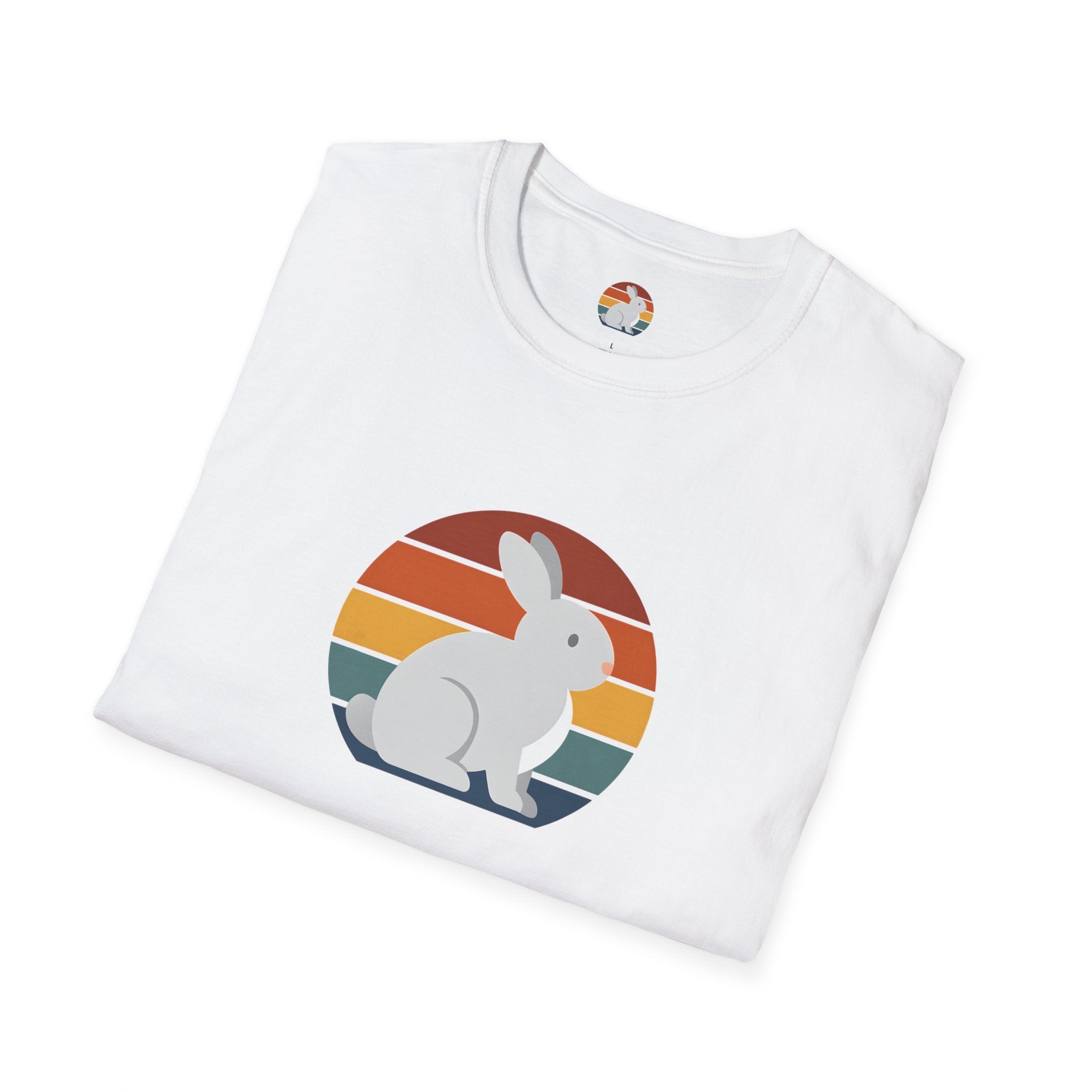 Rainbow striped rabbit T-Shirt