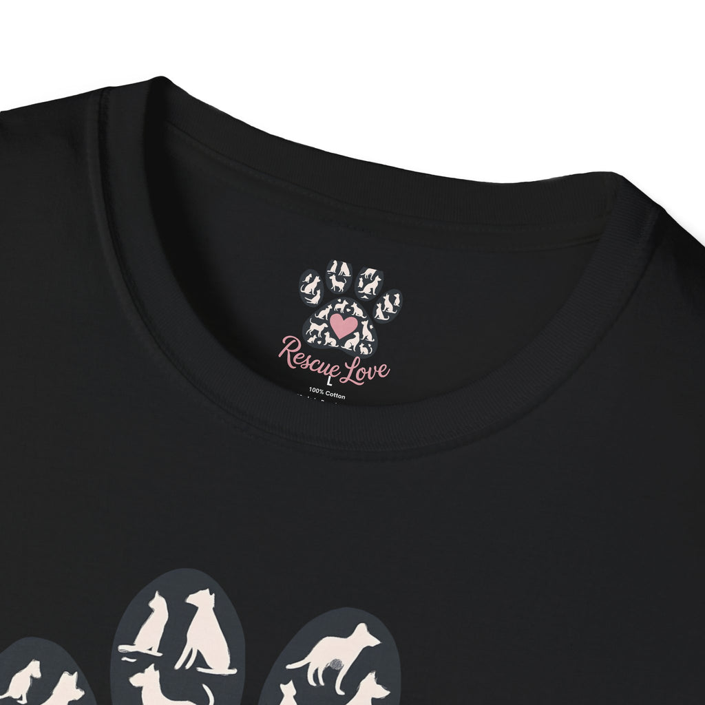 Rescue Love Paw Print T-Shirt