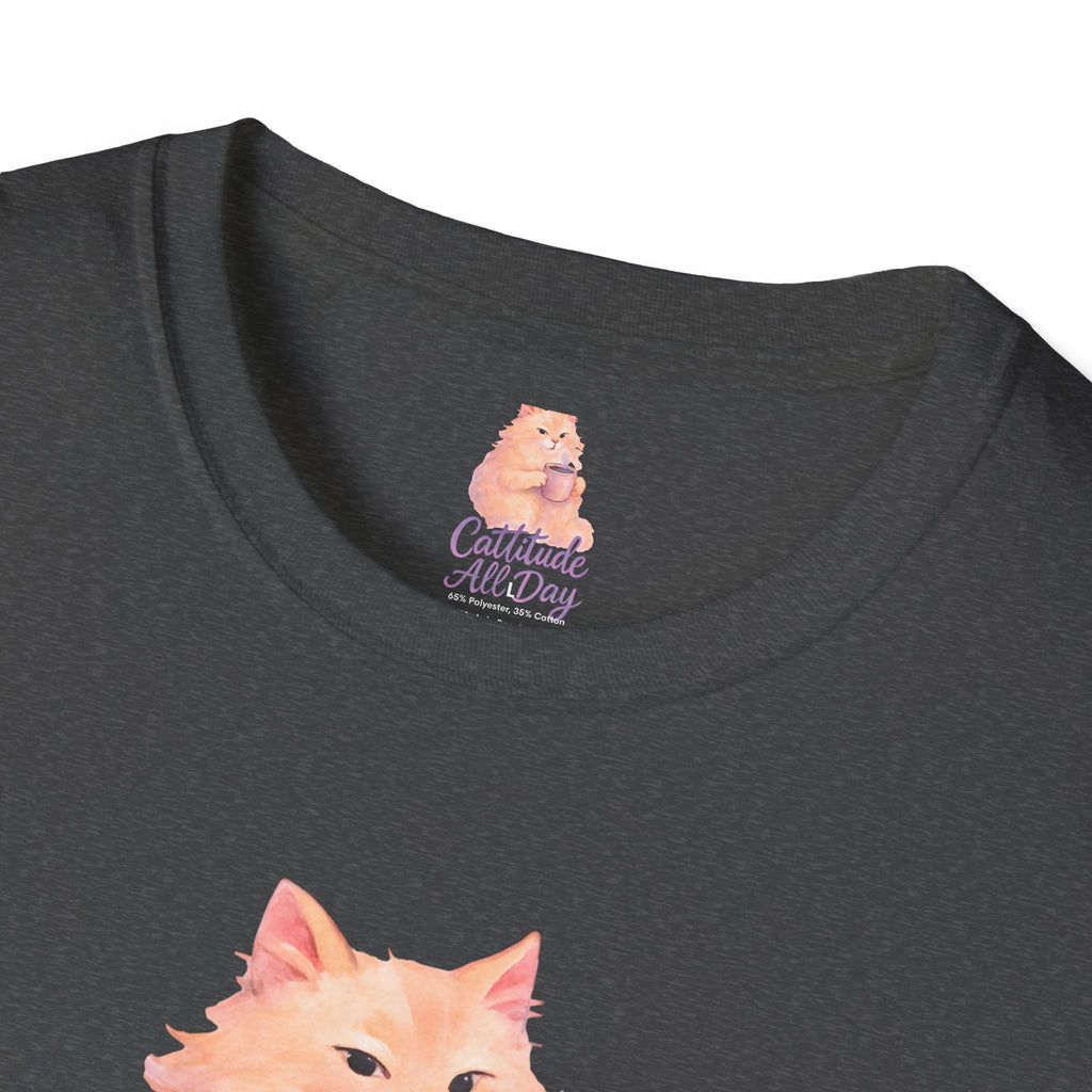 Cat with Coffee Cup T-Shirt