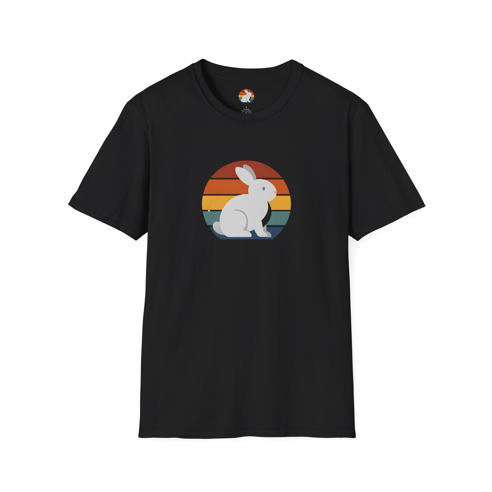 Rainbow striped rabbit T-Shirt