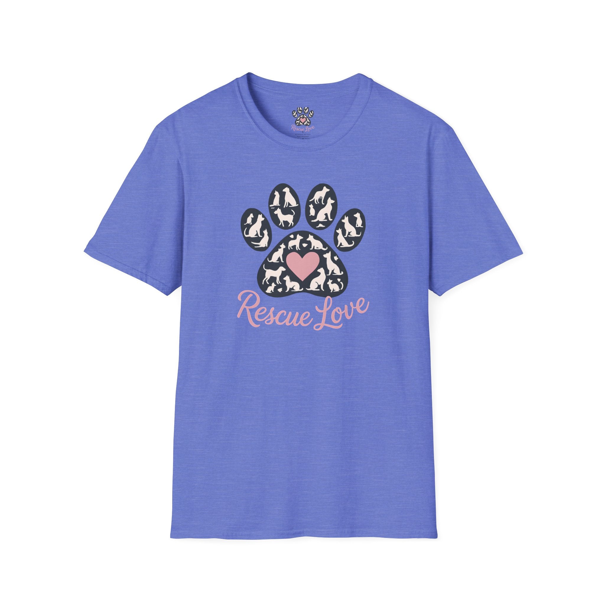 Rescue Love Paw Print T-Shirt