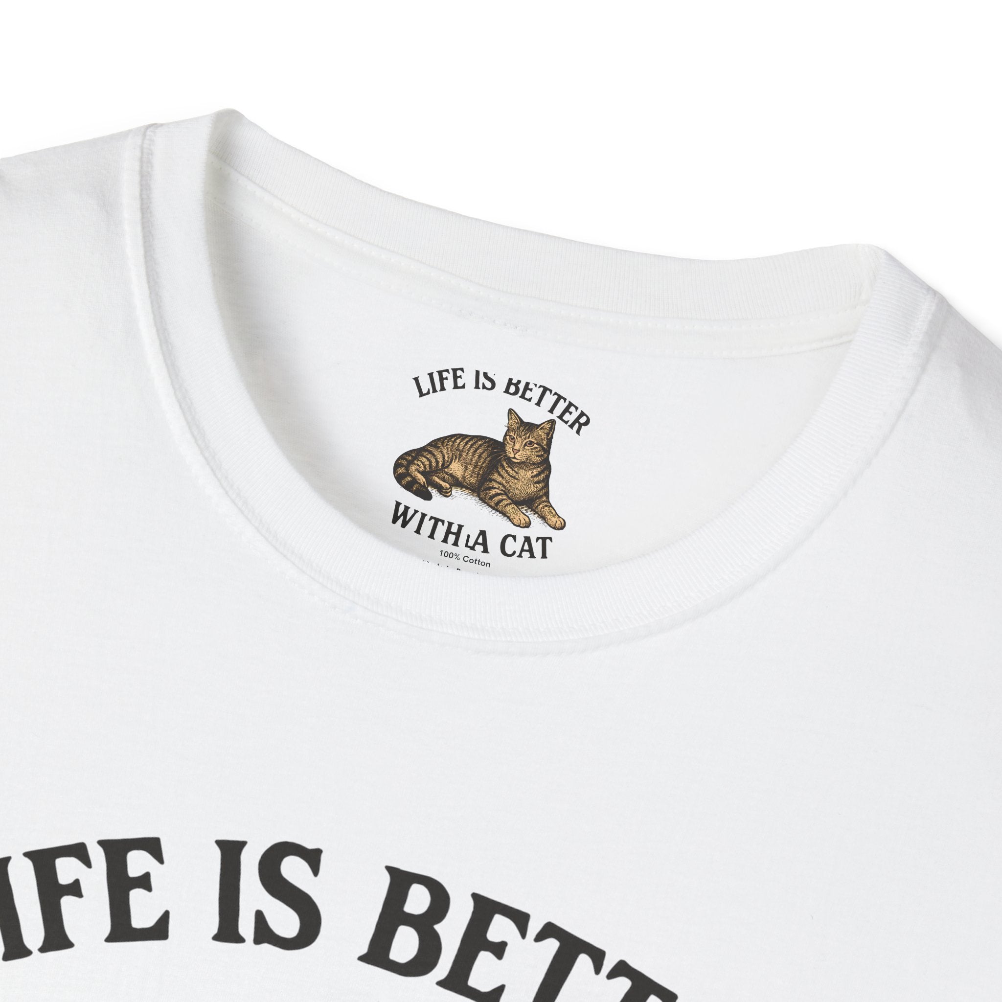 Cat With Slogan T-Shirt