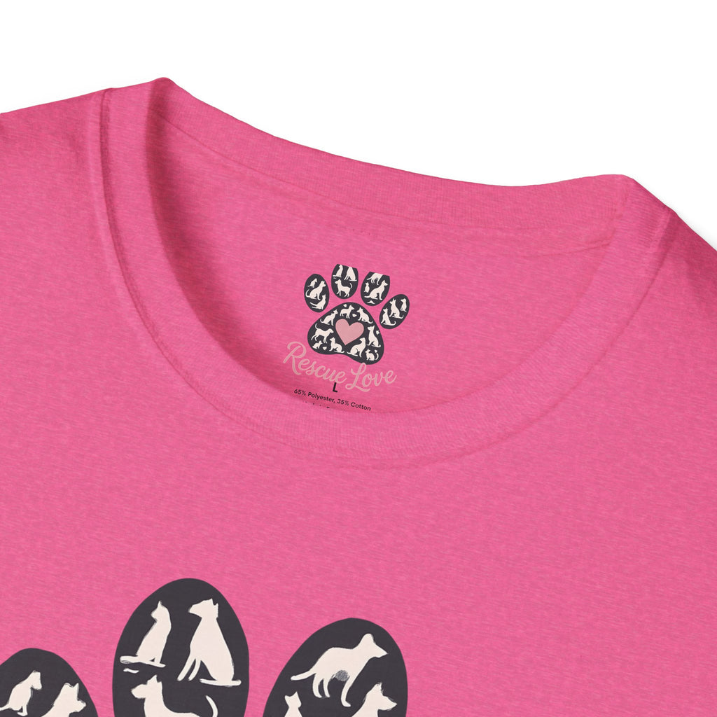Rescue Love Paw Print T-Shirt