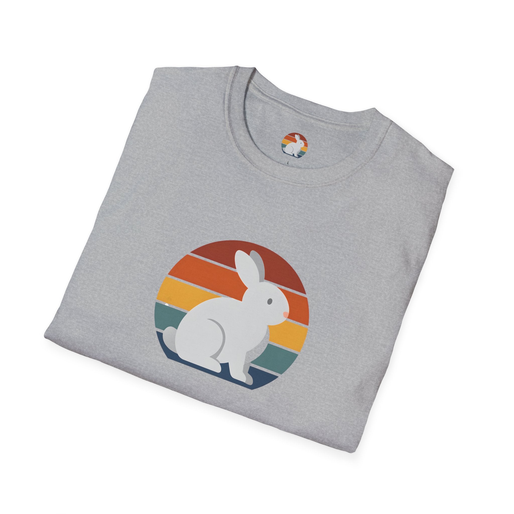 Rainbow striped rabbit T-Shirt