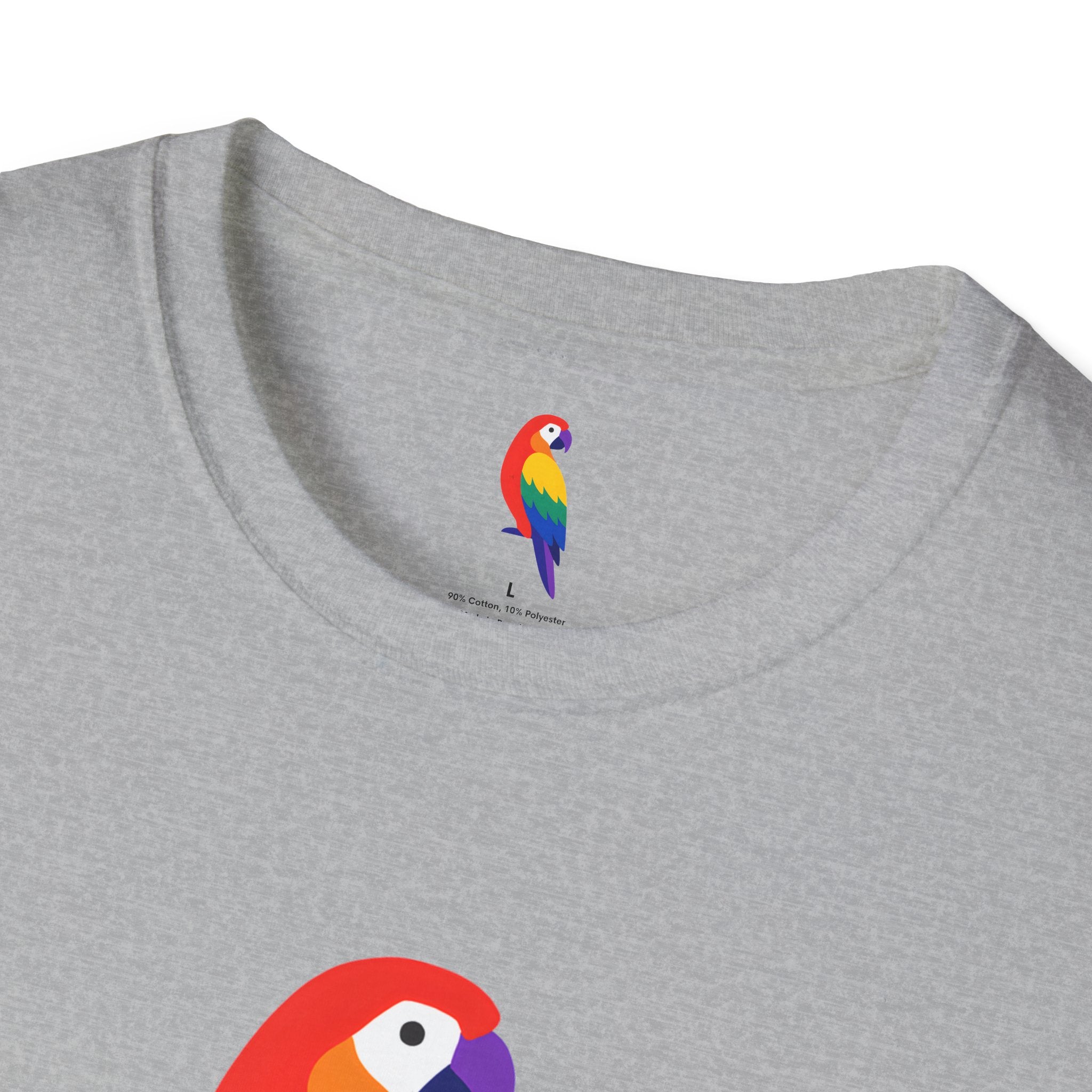 Colorful Parrot Illustration T-Shirt