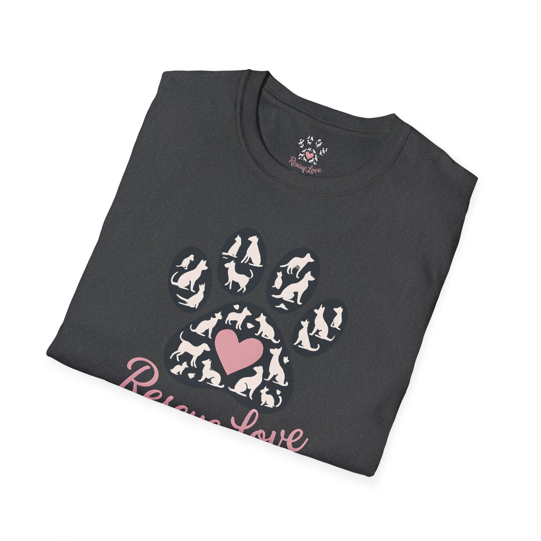 Rescue Love Paw Print T-Shirt