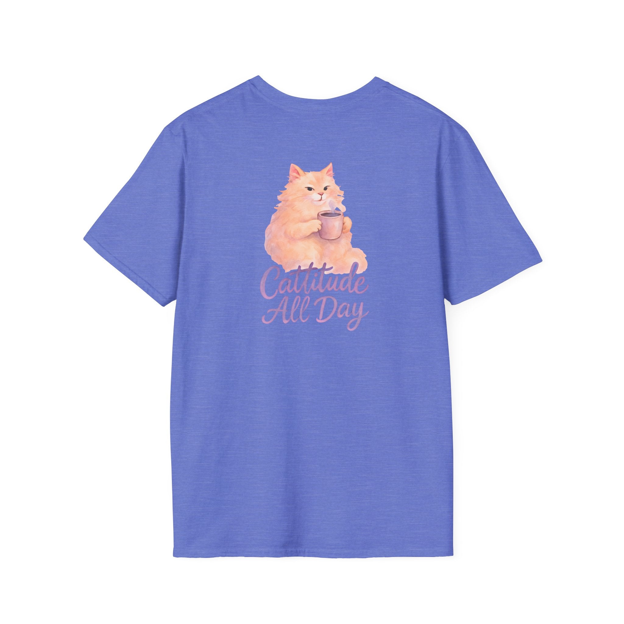 Cat with Coffee Cup T-Shirt