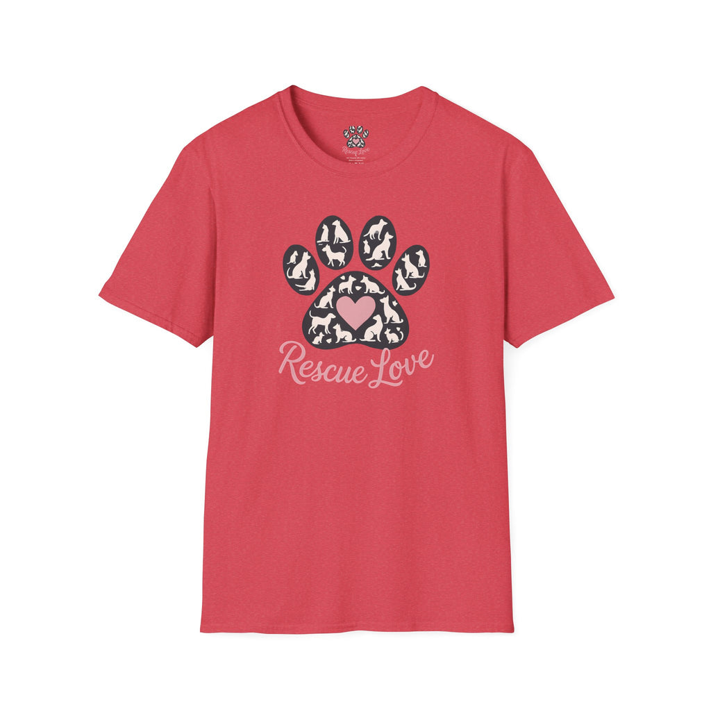 Rescue Love Paw Print T-Shirt