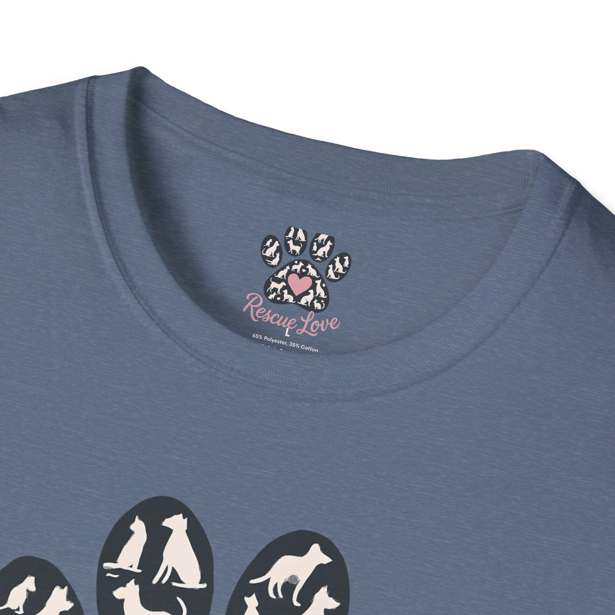 Rescue Love Paw Print T-Shirt
