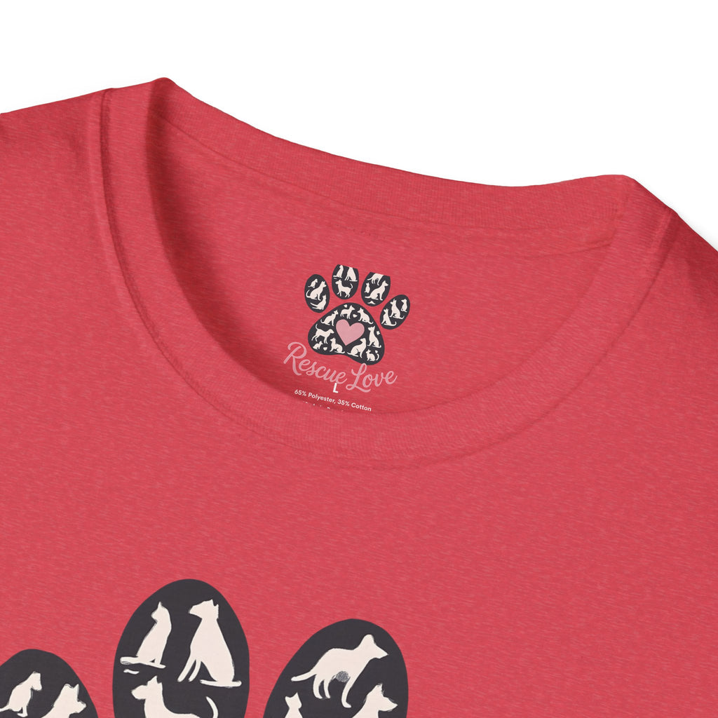 Rescue Love Paw Print T-Shirt
