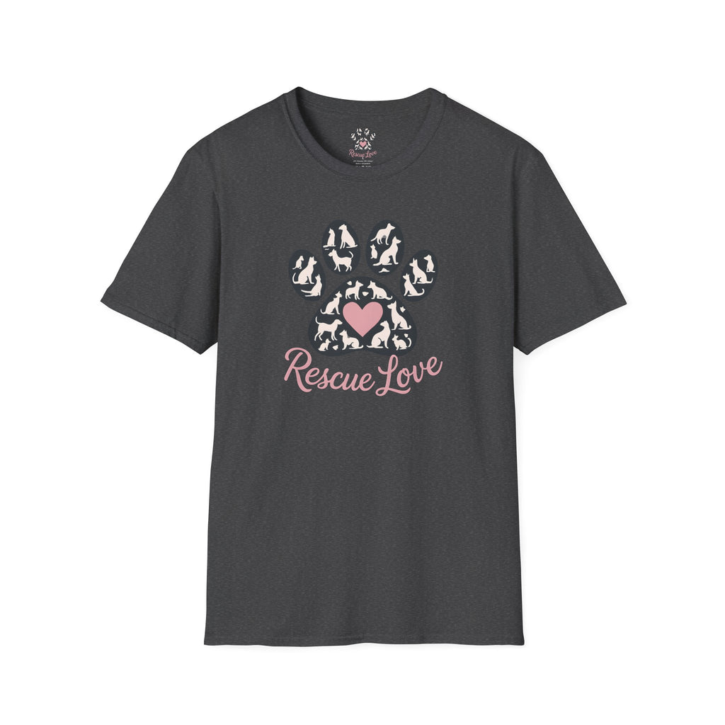 Rescue Love Paw Print T-Shirt