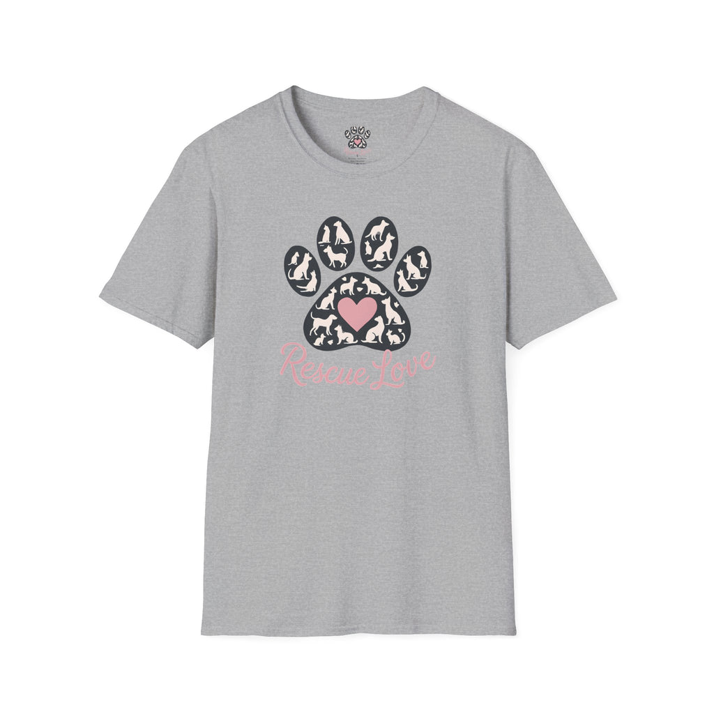 Rescue Love Paw Print T-Shirt
