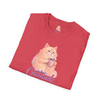 Cat with Coffee Cup T-Shirt