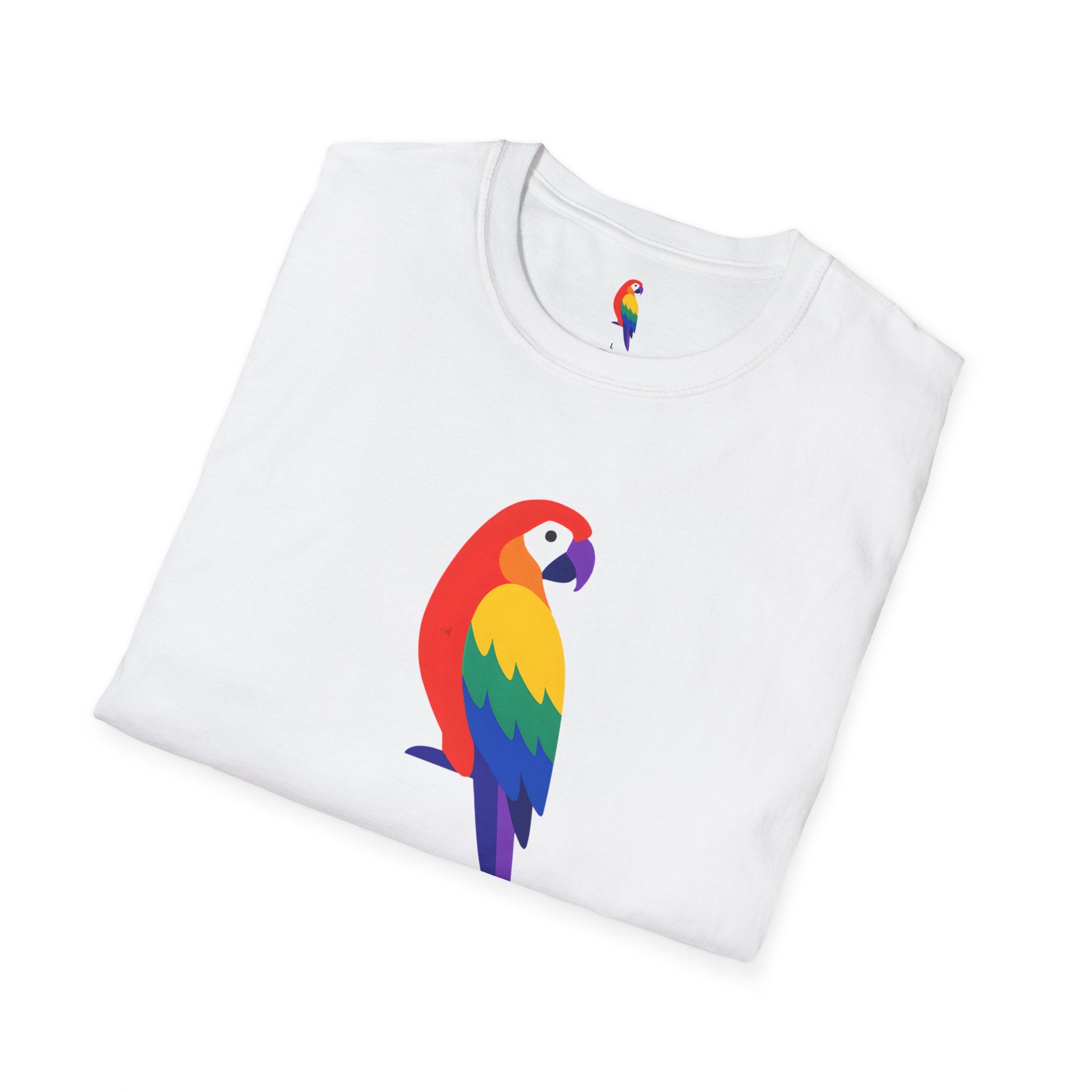 Colorful Parrot Illustration T-Shirt