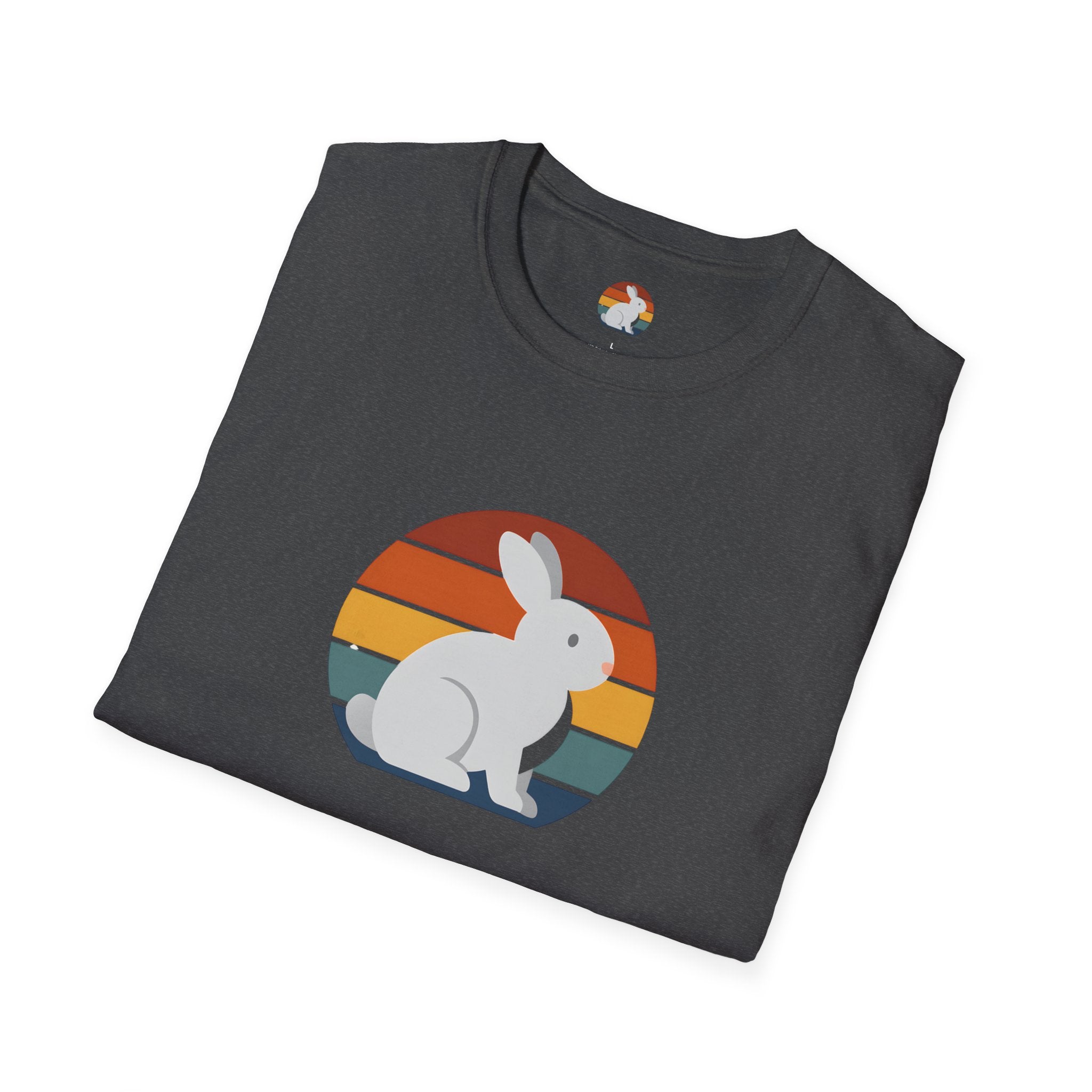 Rainbow striped rabbit T-Shirt