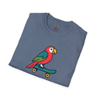 Parrot on skateboard T-Shirt
