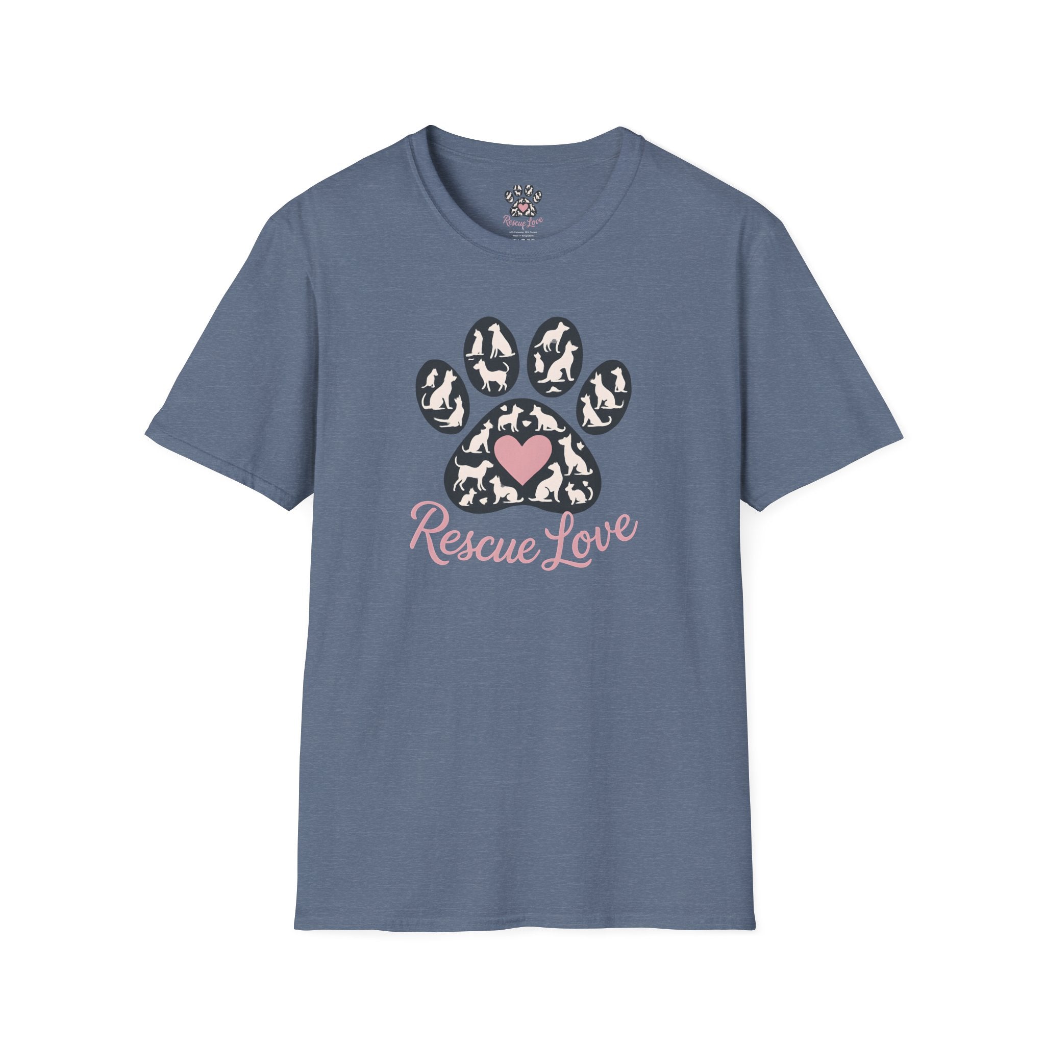 Rescue Love Paw Print T-Shirt