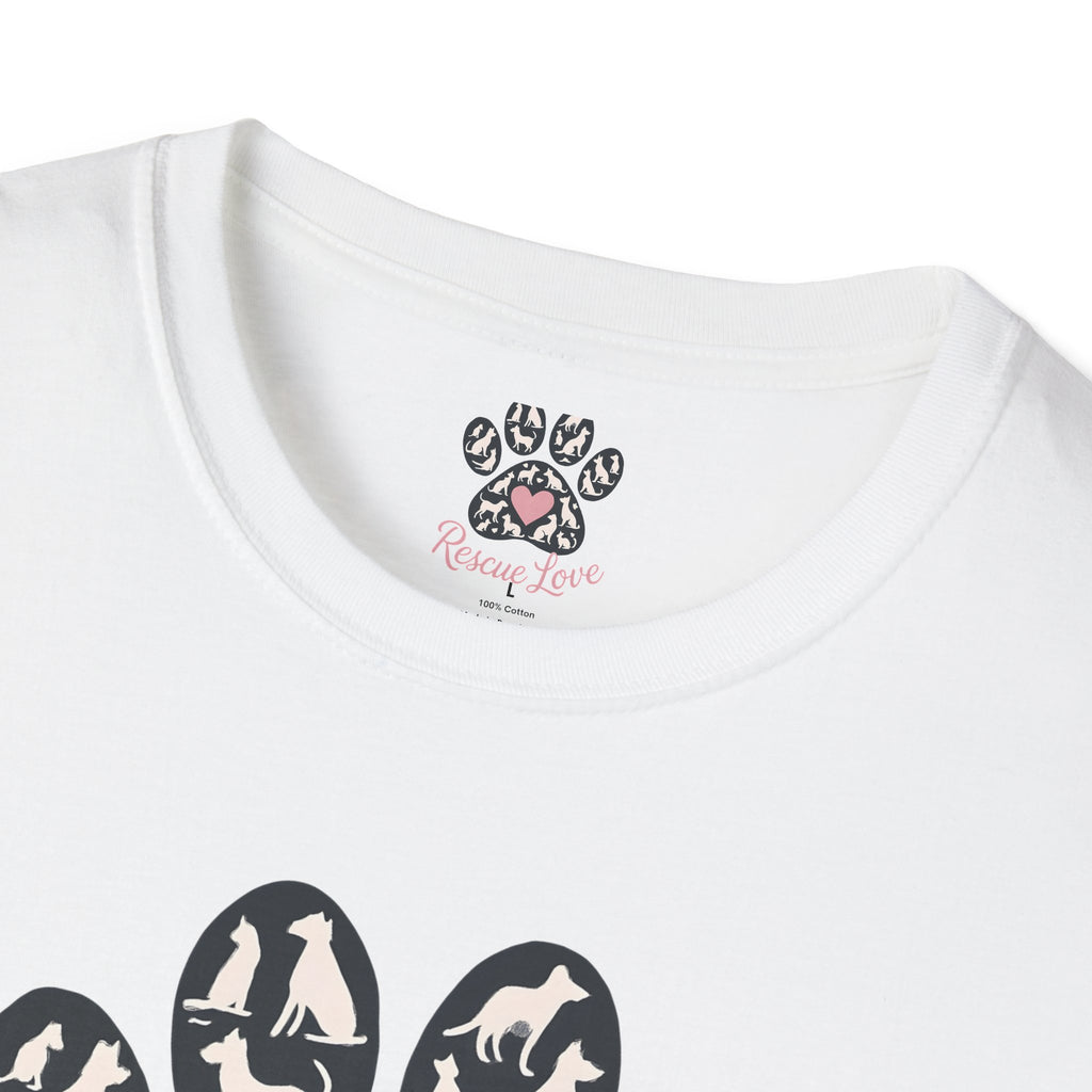 Rescue Love Paw Print T-Shirt