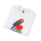 Parrot on Heart T-Shirt