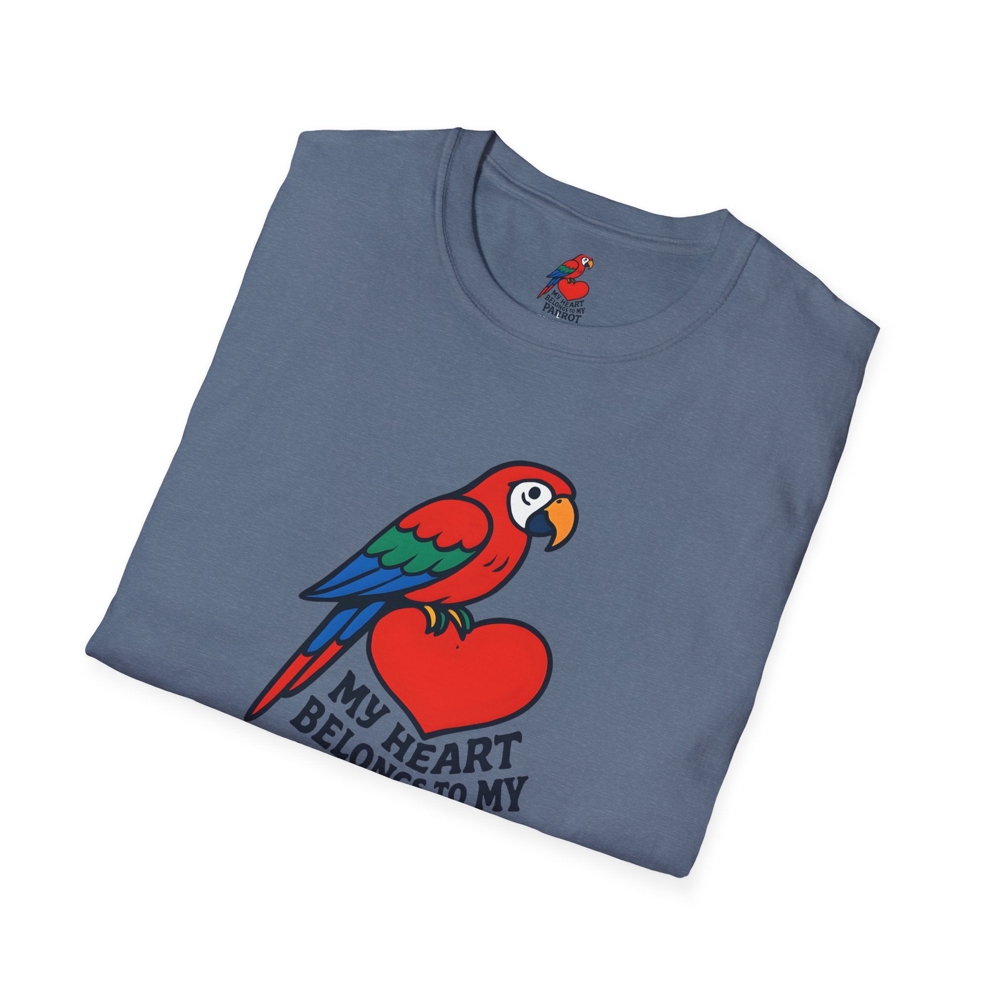 Parrot on Heart T-Shirt