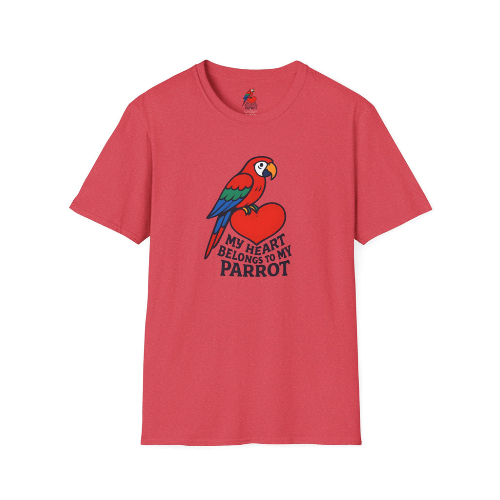 Parrot on Heart T-Shirt