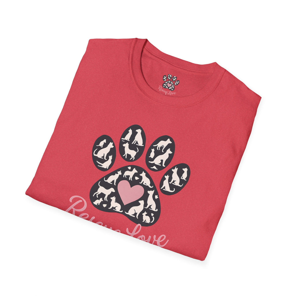 Rescue Love Paw Print T-Shirt