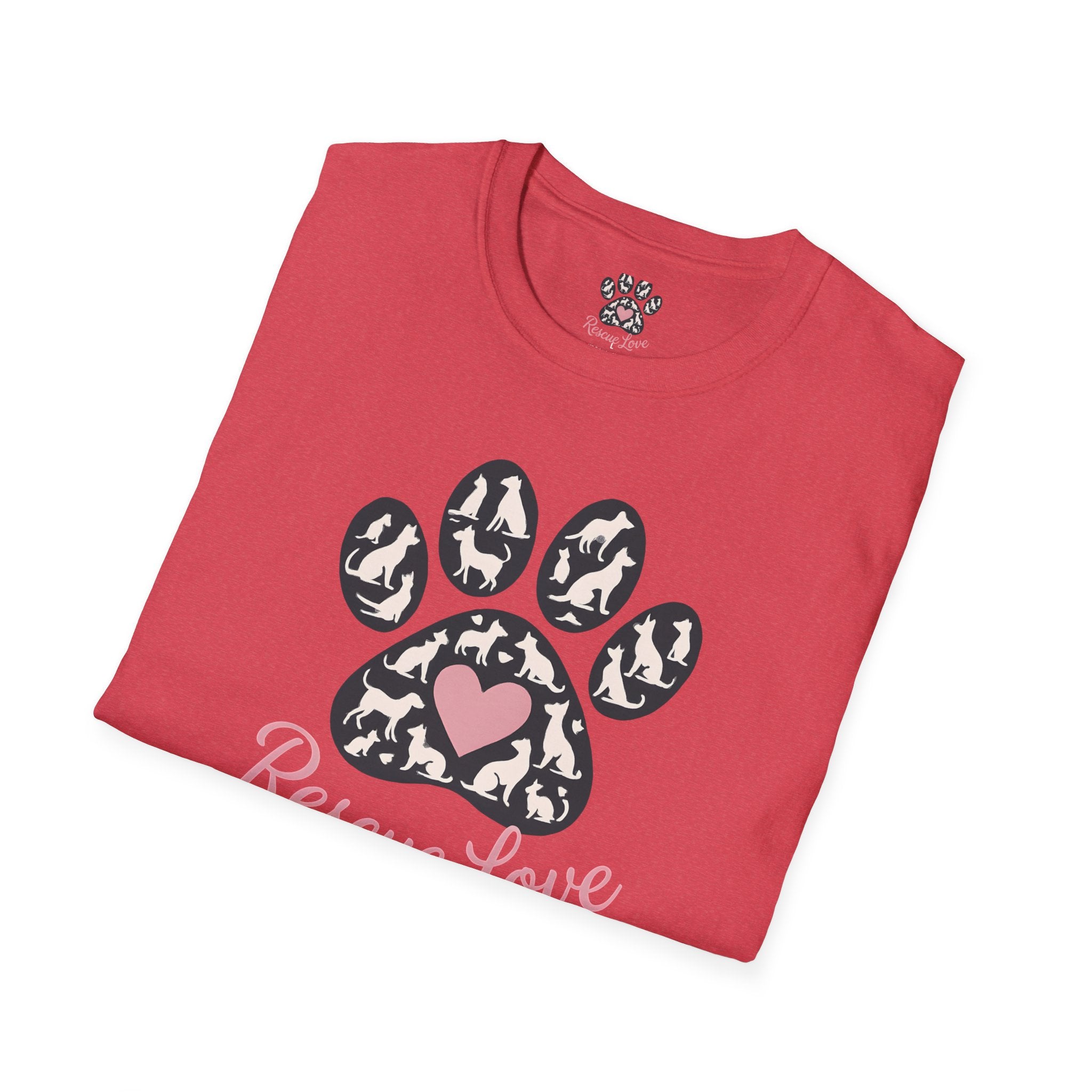 Rescue Love Paw Print T-Shirt