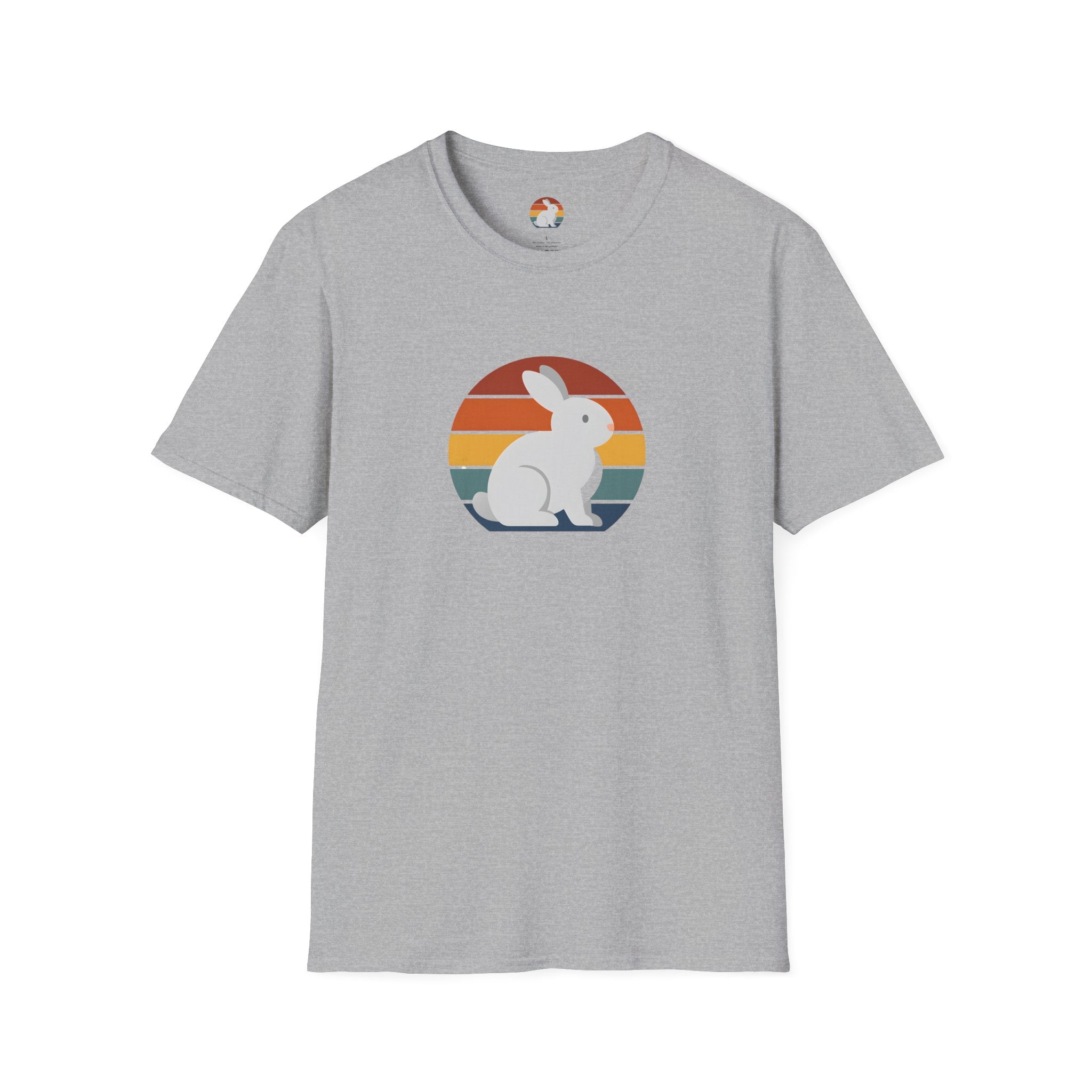 Rainbow striped rabbit T-Shirt