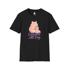 Cat with Coffee Cup T-Shirt