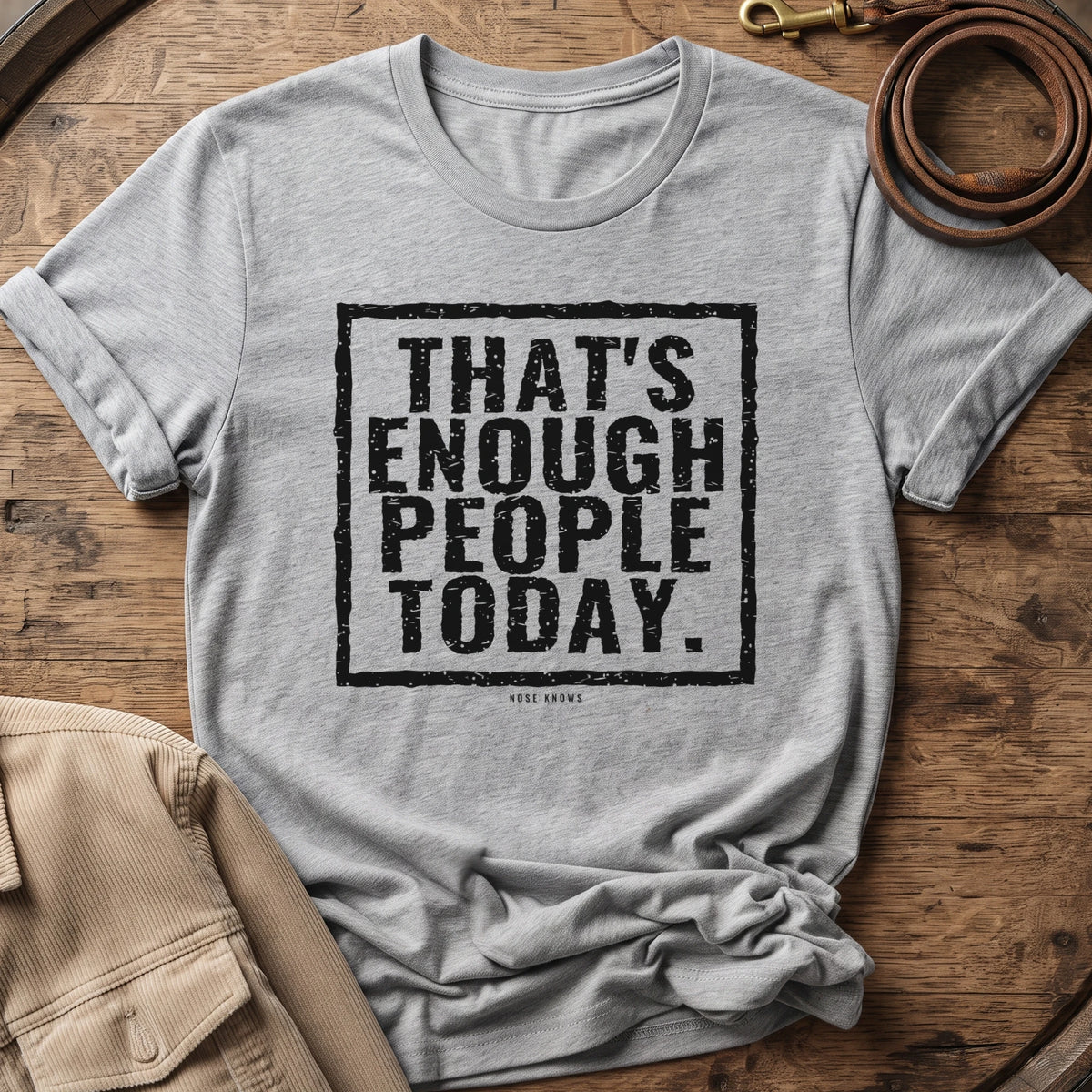 Enough People Unisex tee in Athletic Heather