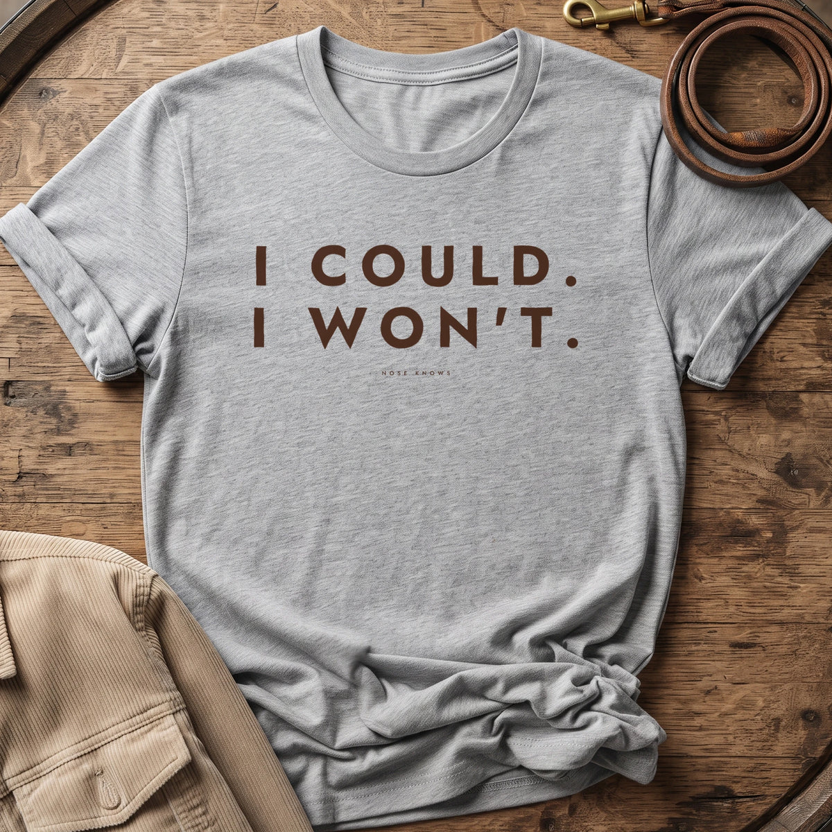 I Could Unisex tee in Athletic Heather