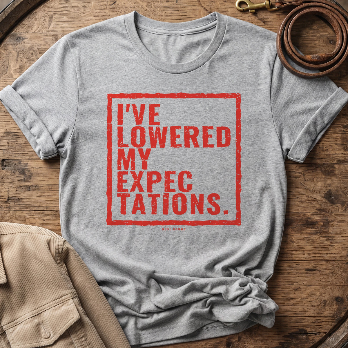 Lowered Exp Unisex tee in Athletic Heather