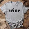 Wine Unisex tee in Athletic Heather
