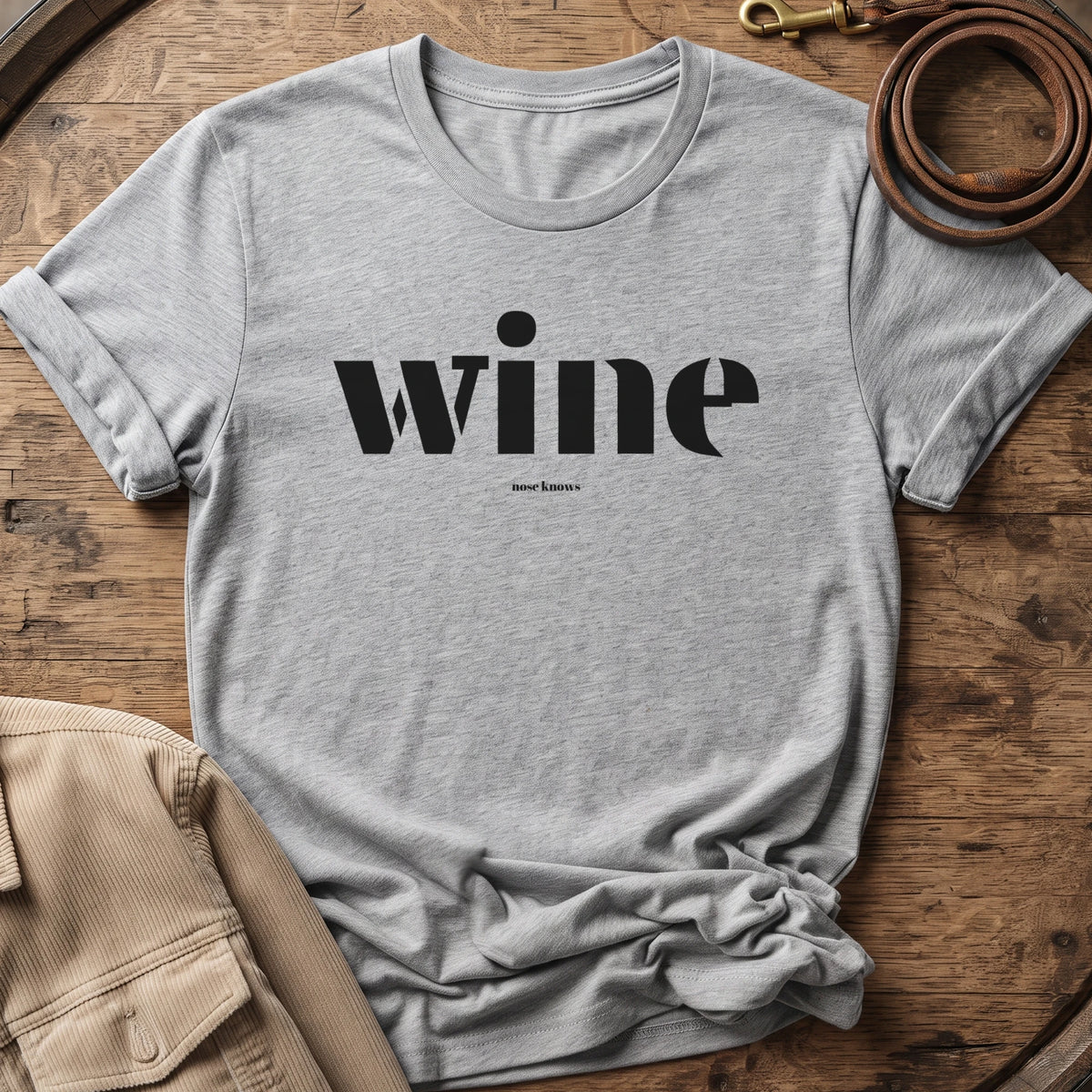 Wine Unisex tee in Athletic Heather