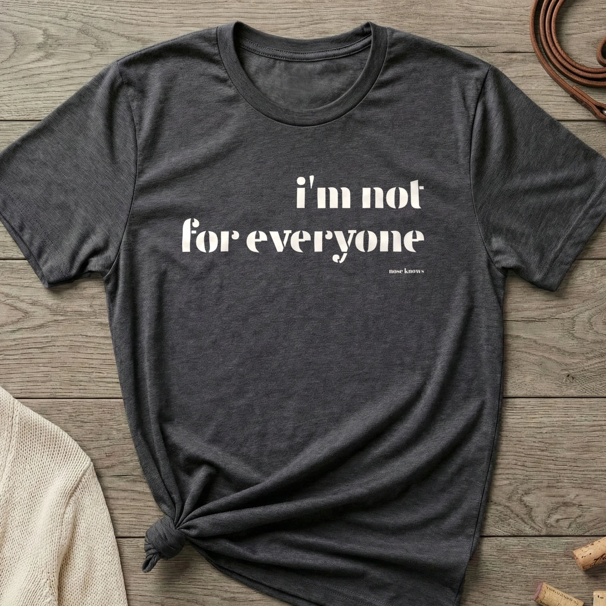Not For Everyone Women's Cut tee in Black Frost
