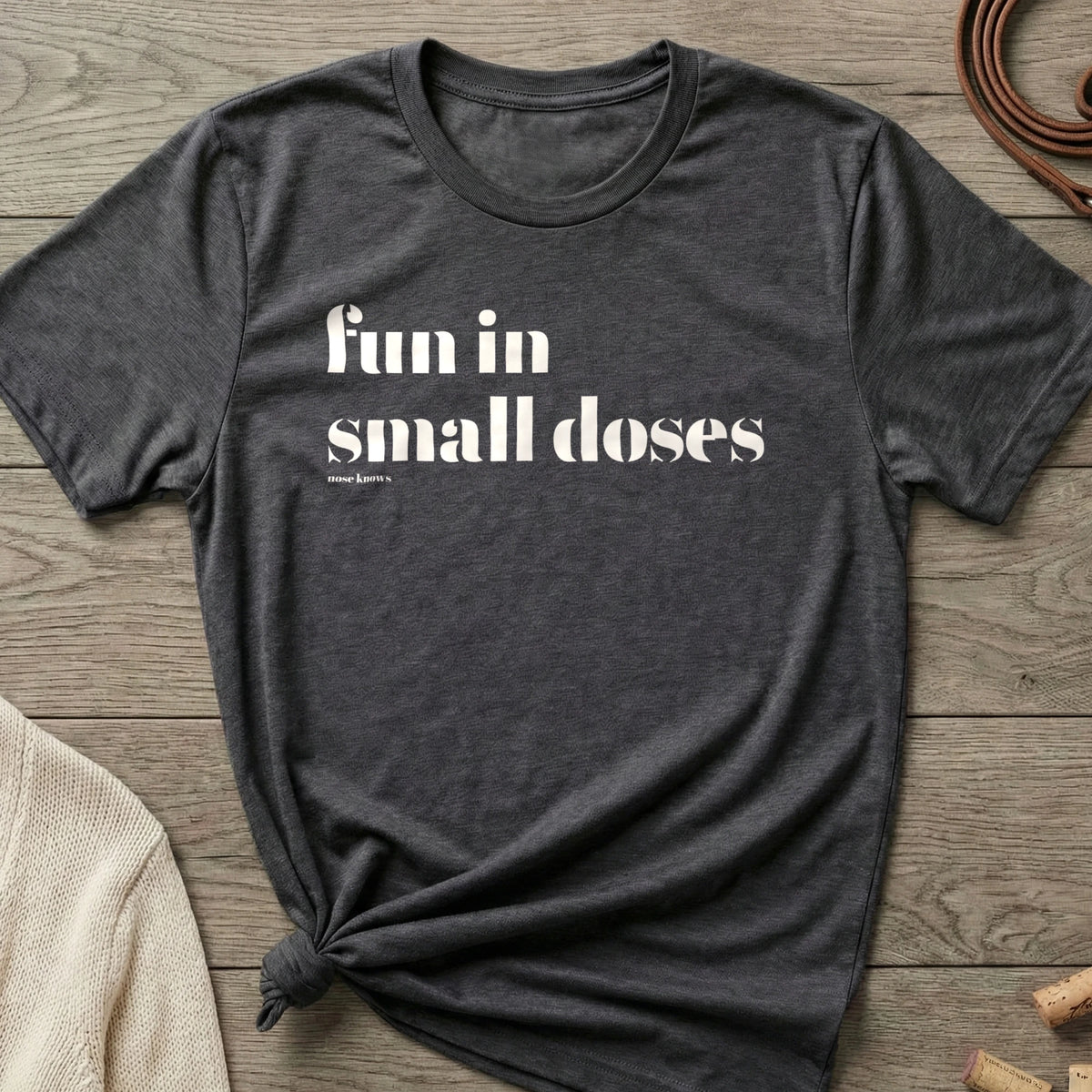 Small Doses Women's Cut tee in Black Frost
