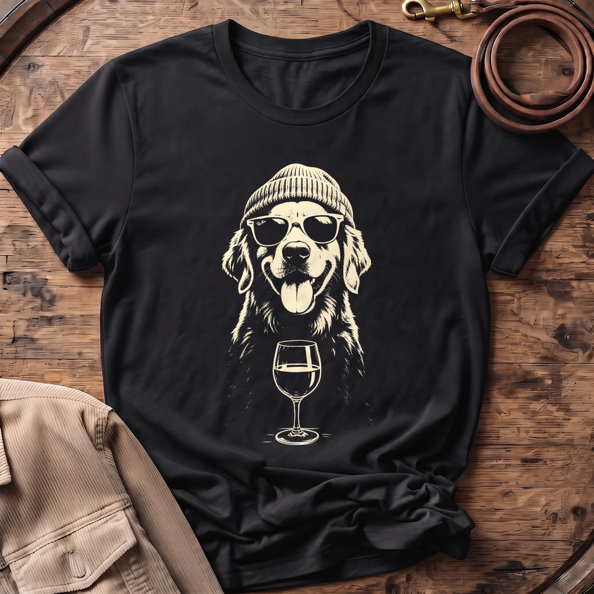 Dude Wine Unisex tee in Black