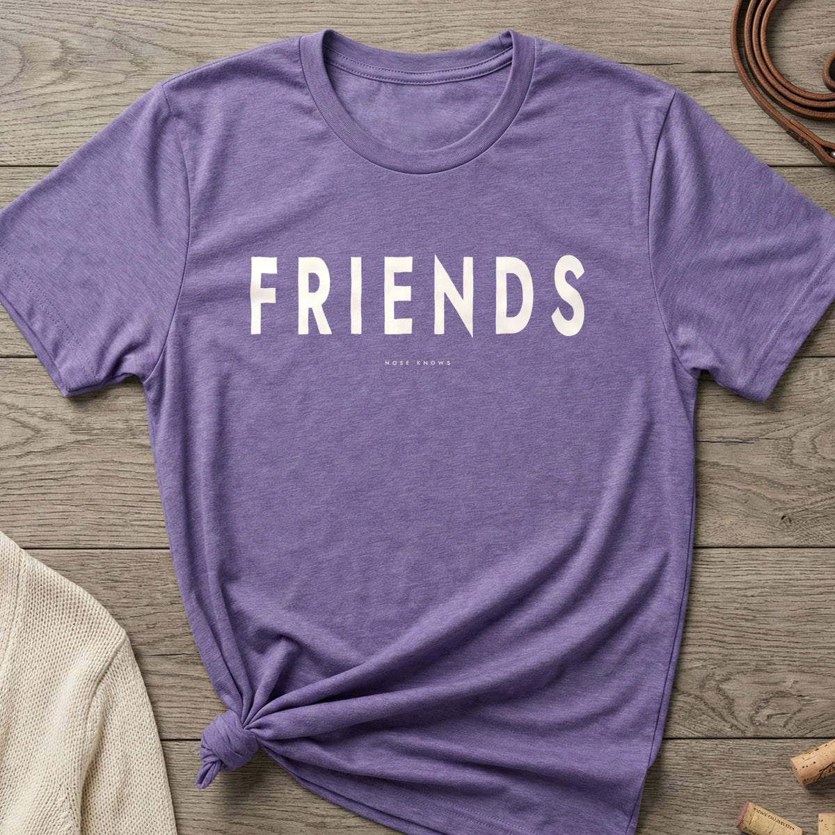 Friends Women's Cut tee in Purple Frost