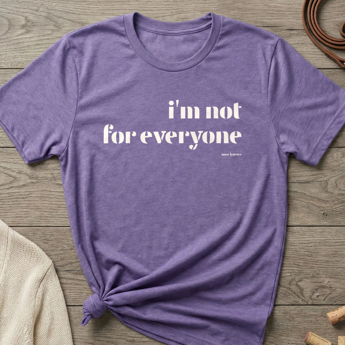 Not For Everyone Women's Cut tee in Purple Frost