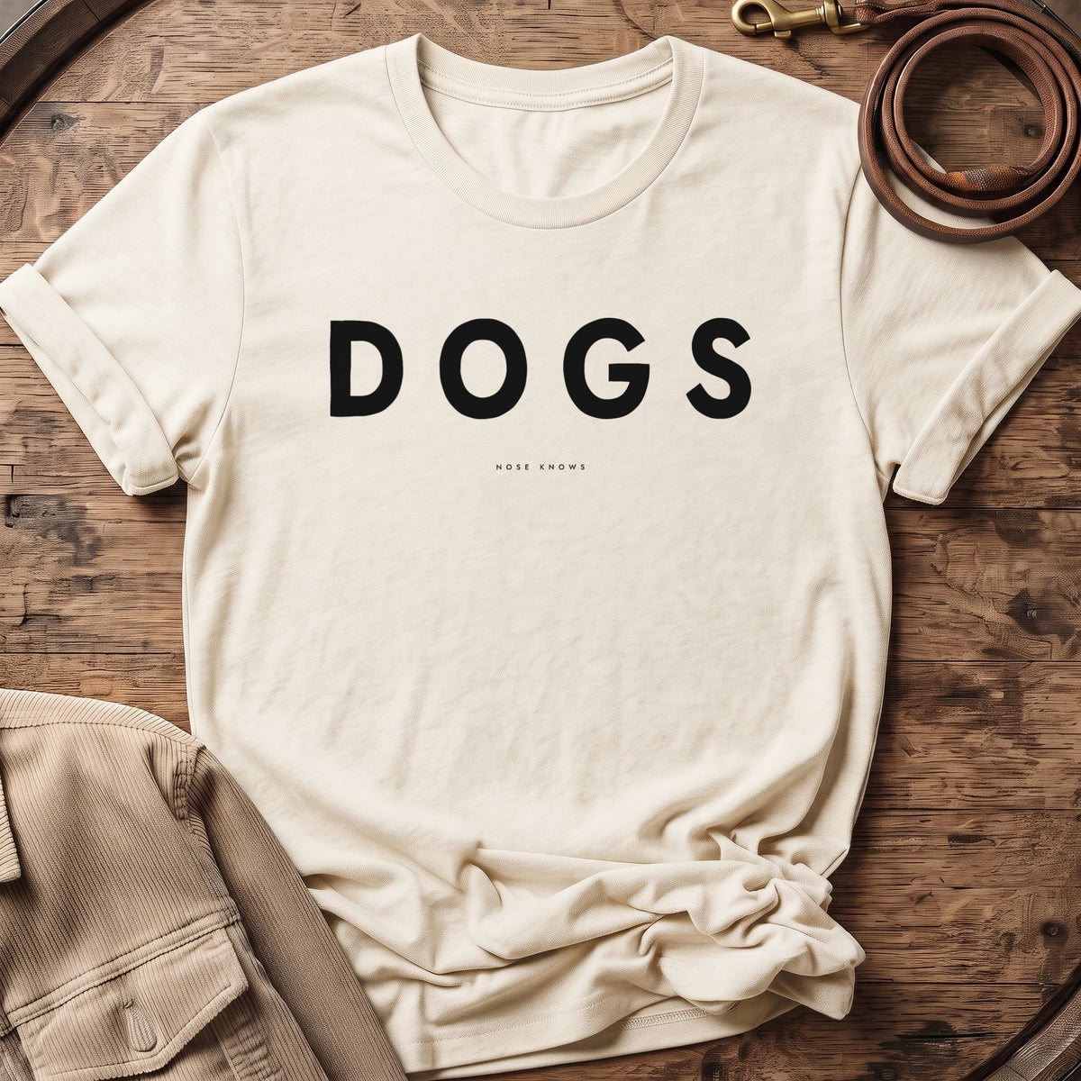 Dogs Unisex tee in Vintage White
